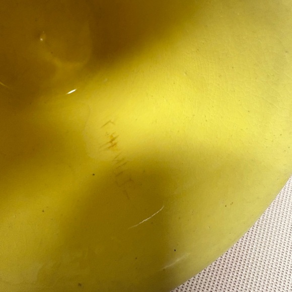 Nelson McCoy hobnail cream yellow 1930's USA 5” Diameter - Picture 7 of 16